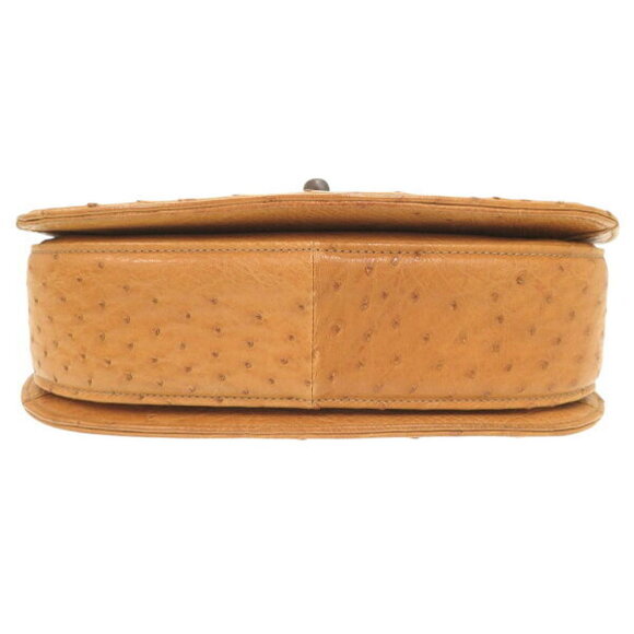 Gucci Bamboo ostrich brown handbag shoulder bag - Picture 4 of 8